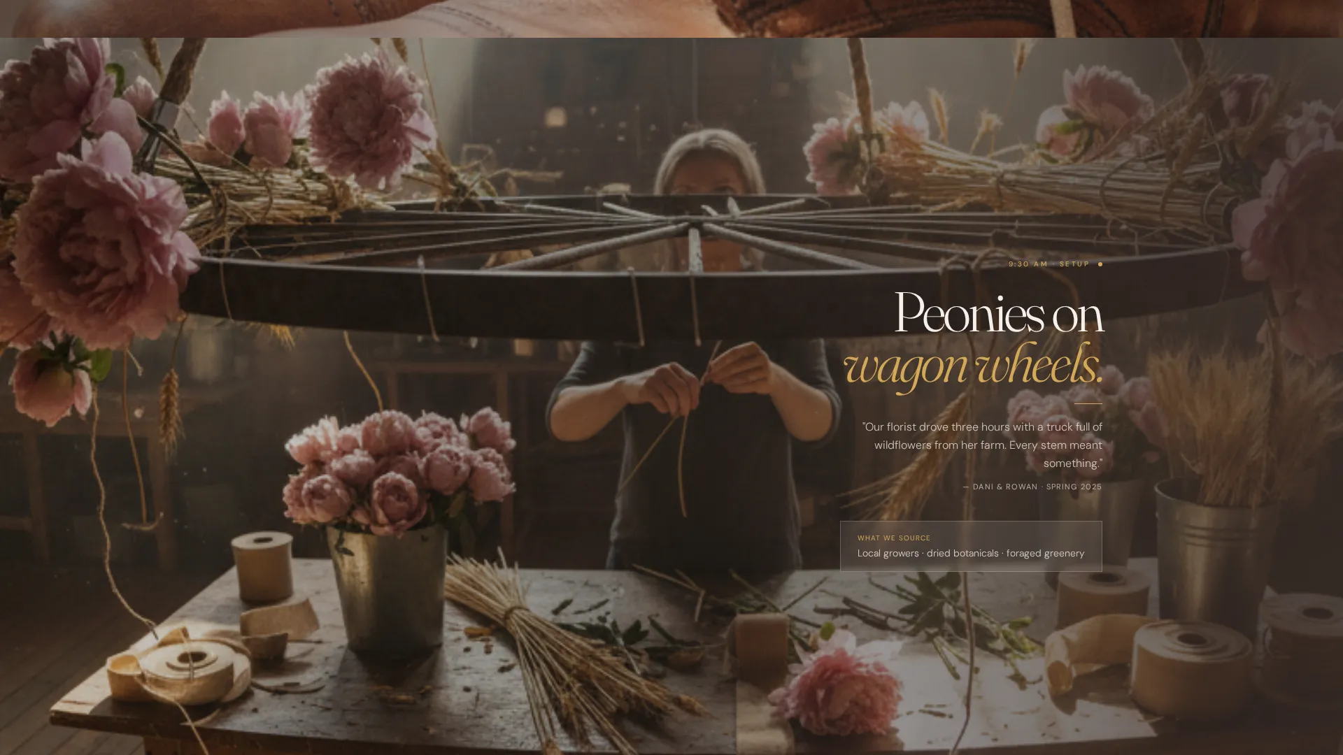 Barn Wedding Planner Landing Page Template