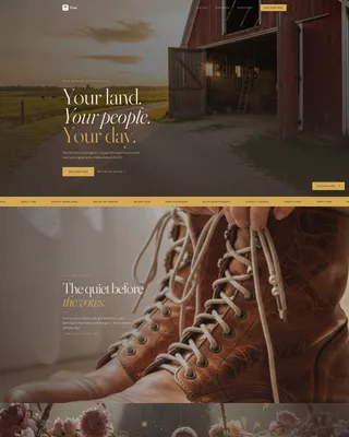 Barn Wedding Planner Landing Page Template