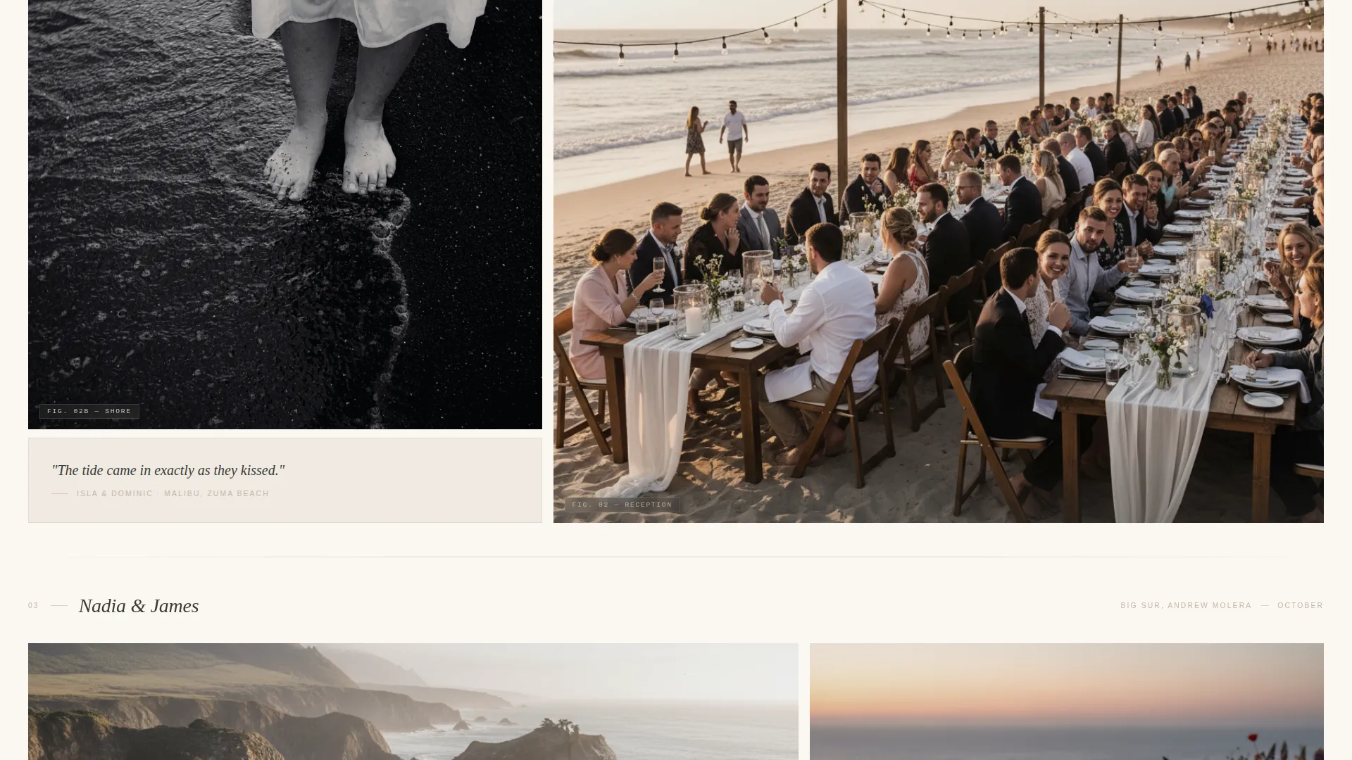 Beach Wedding Planner Landing Page Template