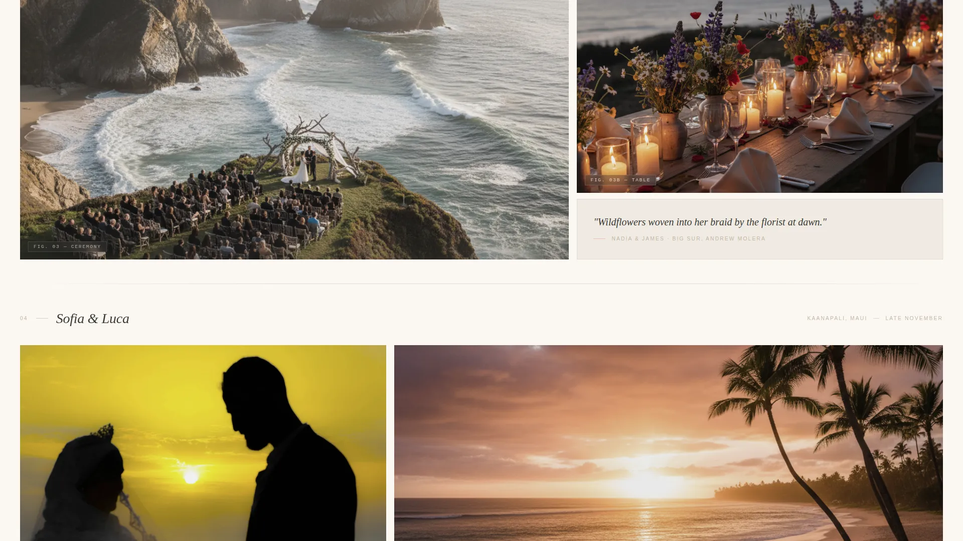 Beach Wedding Planner Landing Page Template