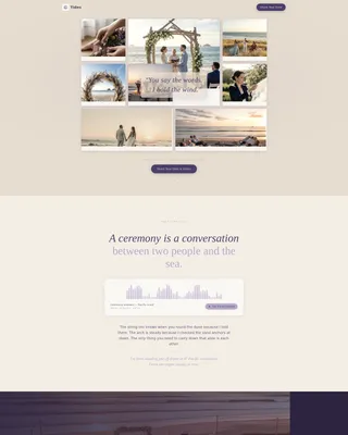Beach Wedding Day-Of Coordinator Landing Page
