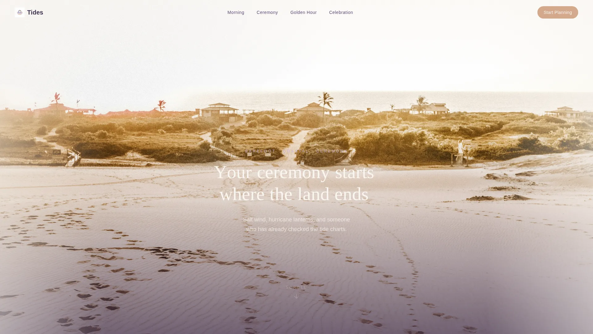 Beach Wedding Coordinator Landing Page Template