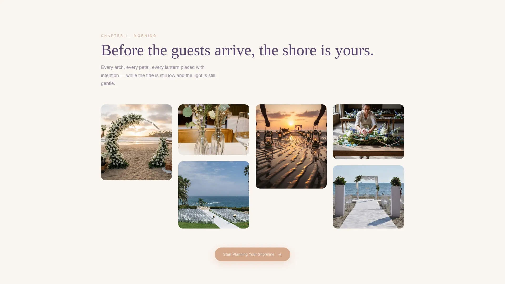 Beach Wedding Coordinator Landing Page Template