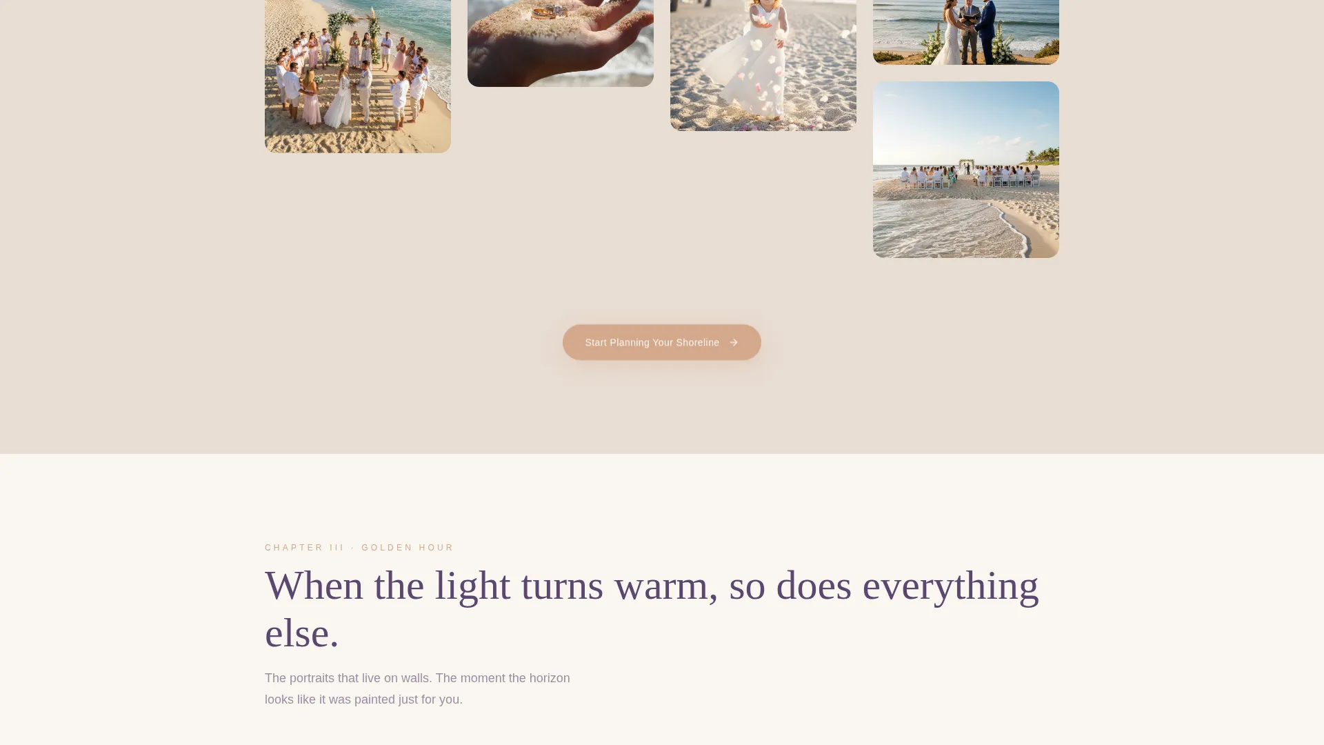 Beach Wedding Coordinator Landing Page Template