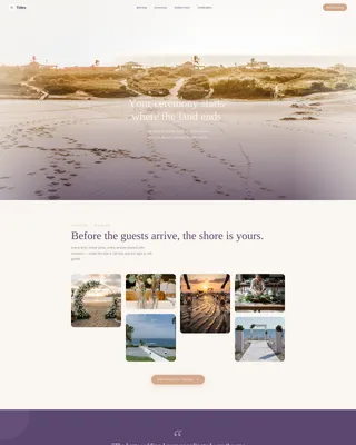 Beach Wedding Coordinator Landing Page Template