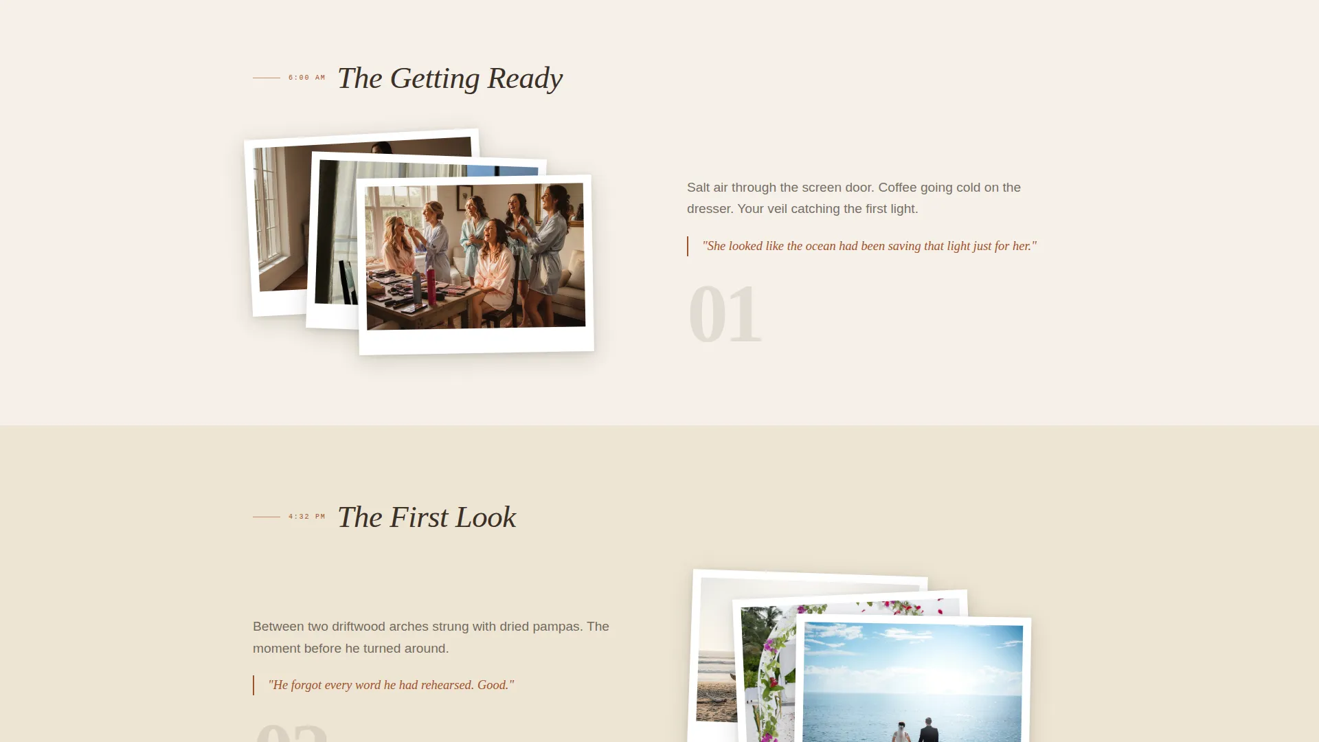 Beach Wedding Videographer Landing Page Template