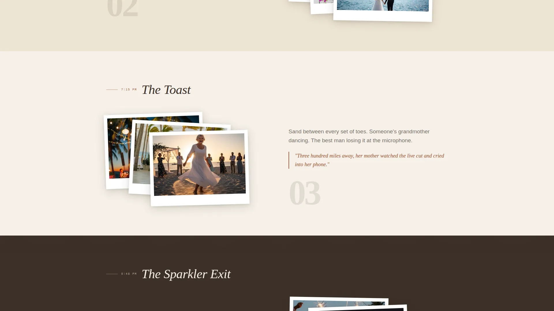 Beach Wedding Videographer Landing Page Template