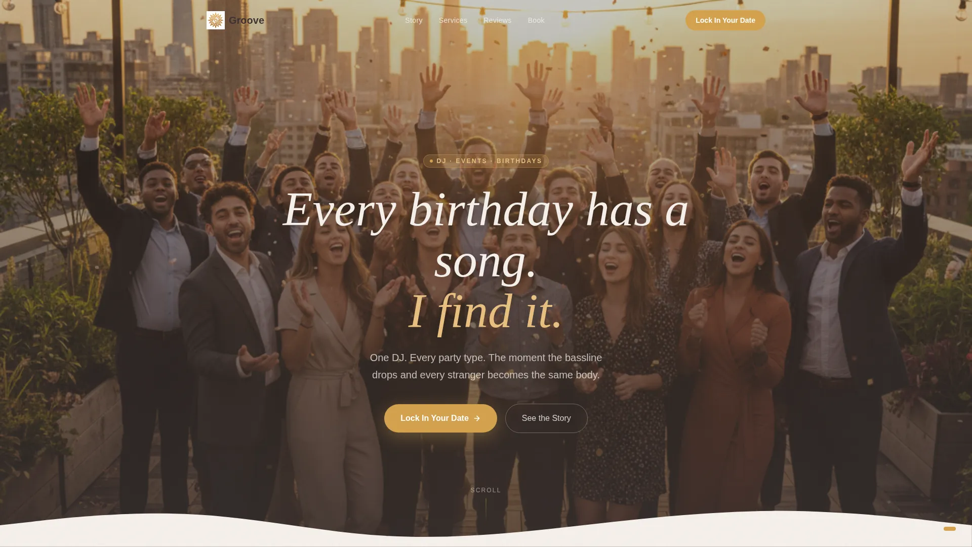 Birthday Event DJ Booking Landing Page Template