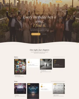Birthday Event DJ Booking Landing Page Template