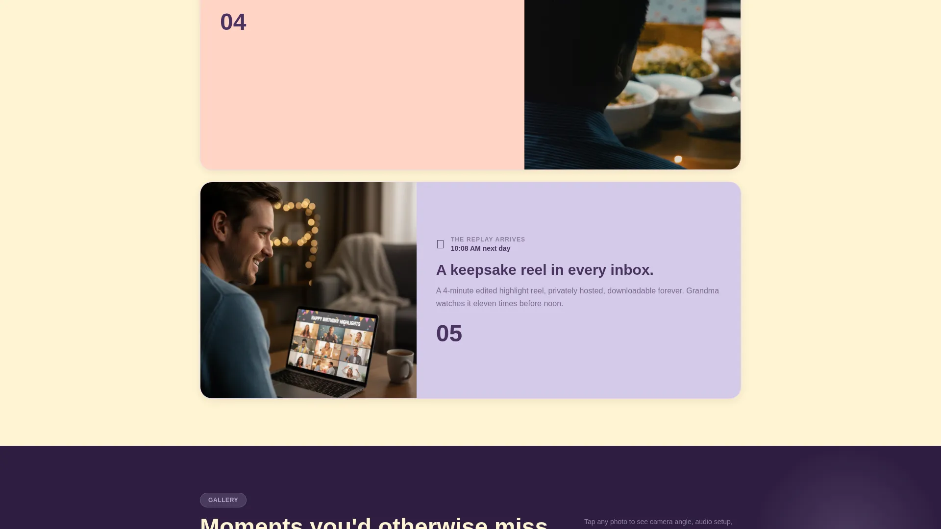 Birthday Event Live Streaming Landing Page Template