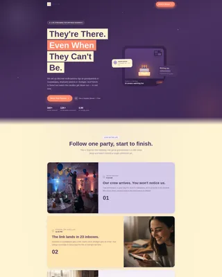 Birthday Event Live Streaming Landing Page Template