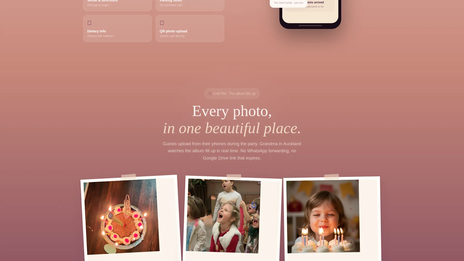 Heartfelt Birthday Event Landing Page Template