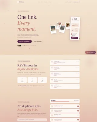 Heartfelt Birthday Event Landing Page Template