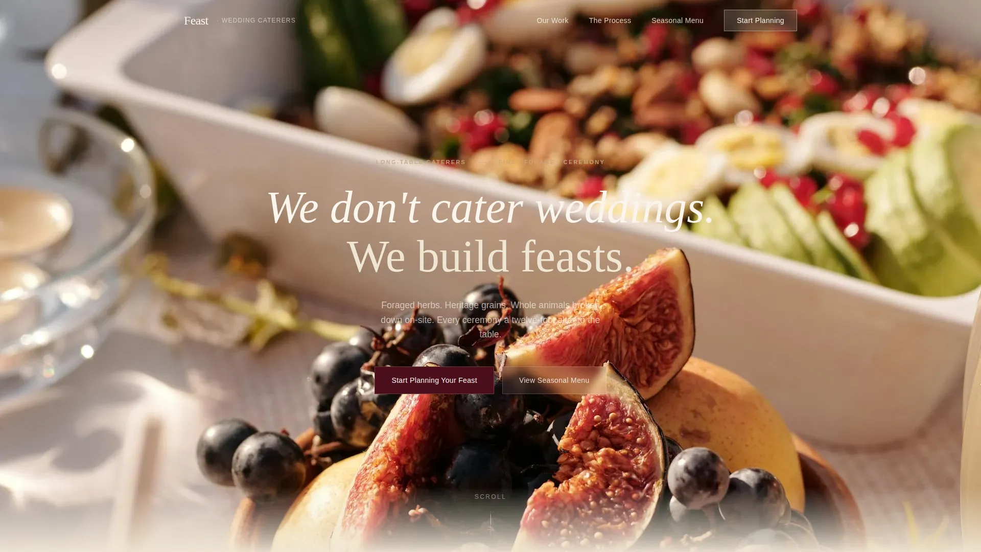 Bohemian Wedding Caterer Landing Page Template