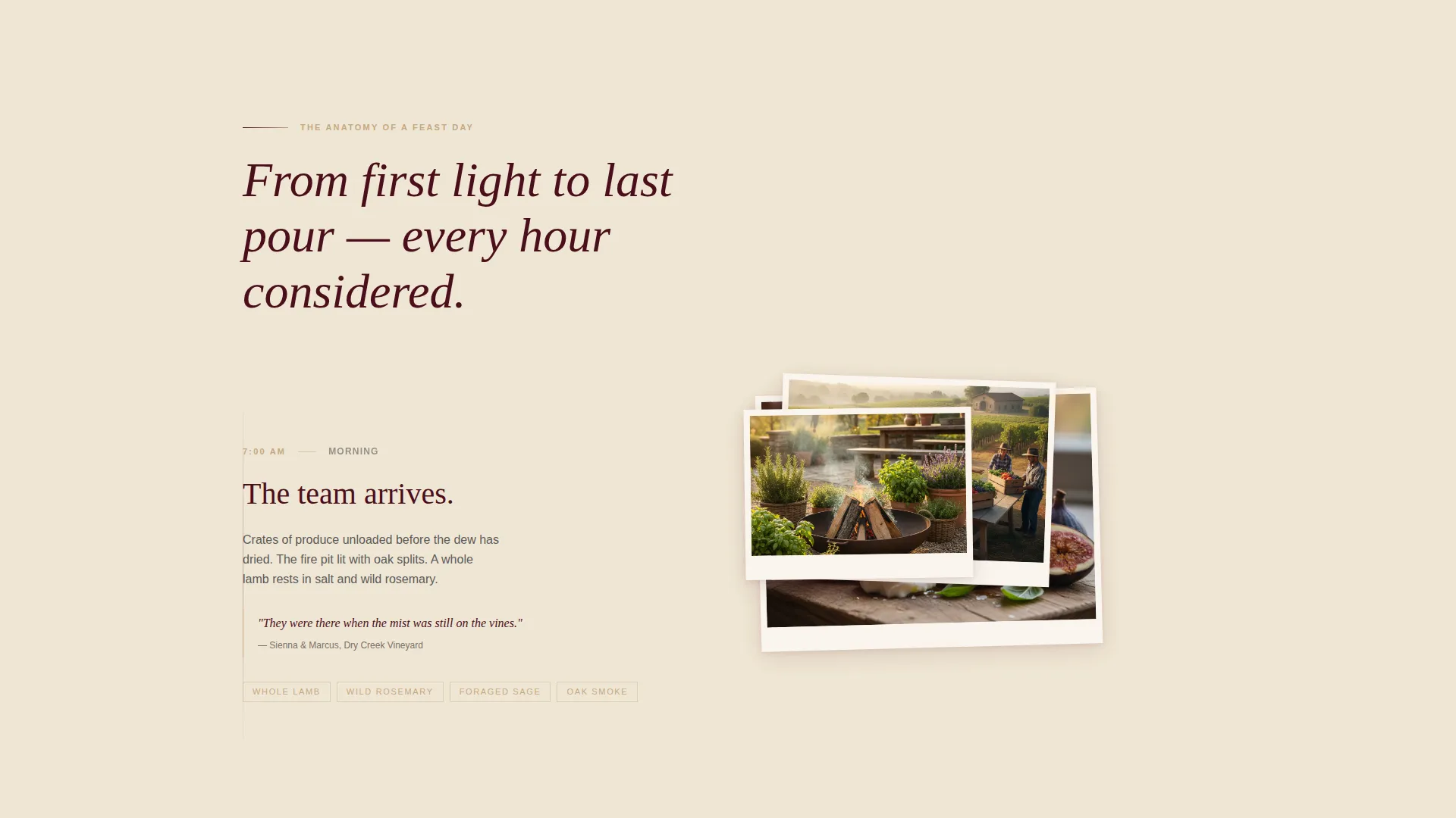 Bohemian Wedding Caterer Landing Page Template