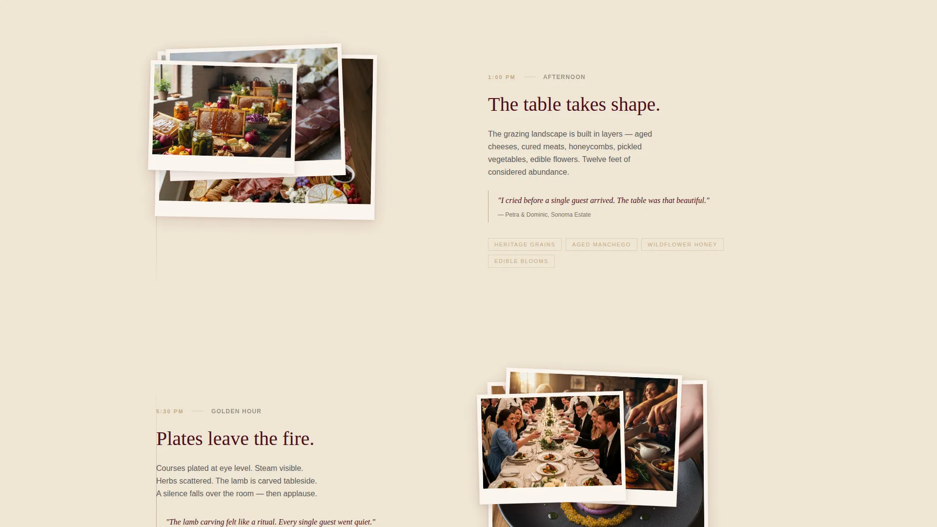 Bohemian Wedding Caterer Landing Page Template