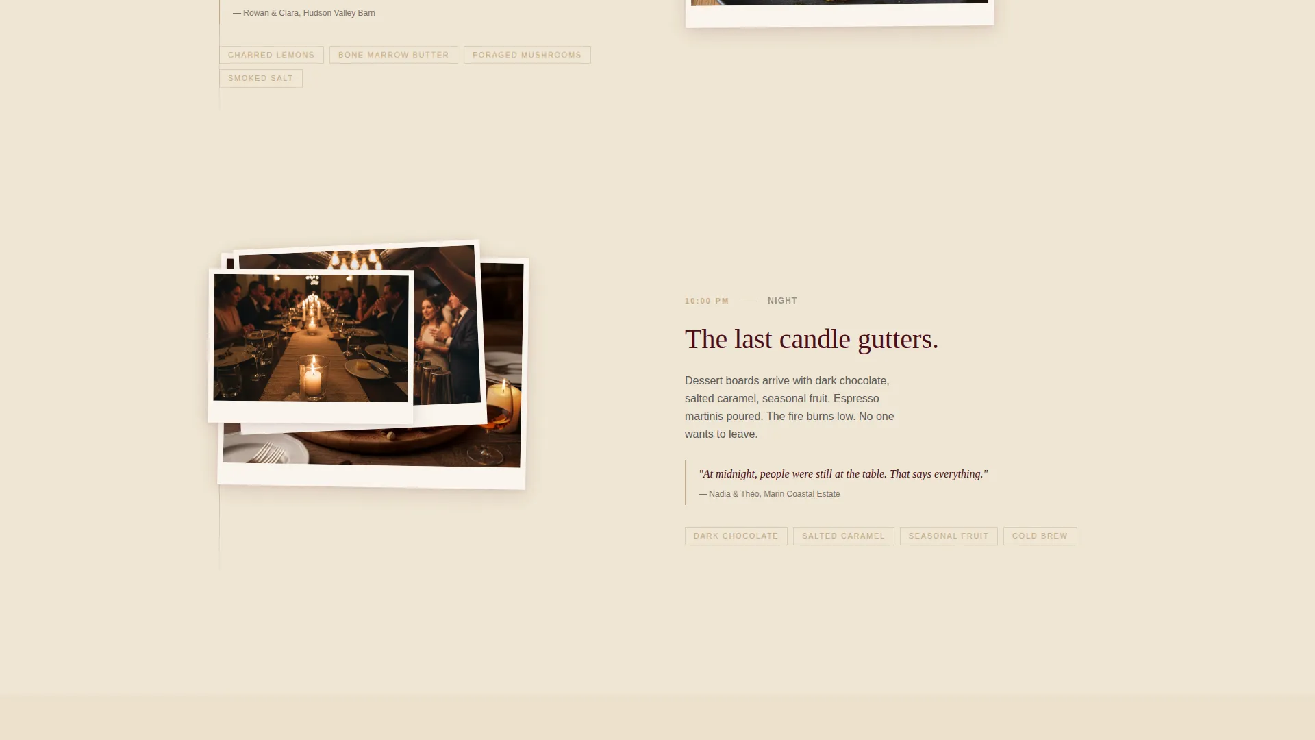 Bohemian Wedding Caterer Landing Page Template