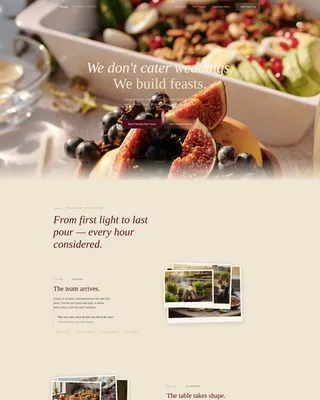 Bohemian Wedding Caterer Landing Page Template