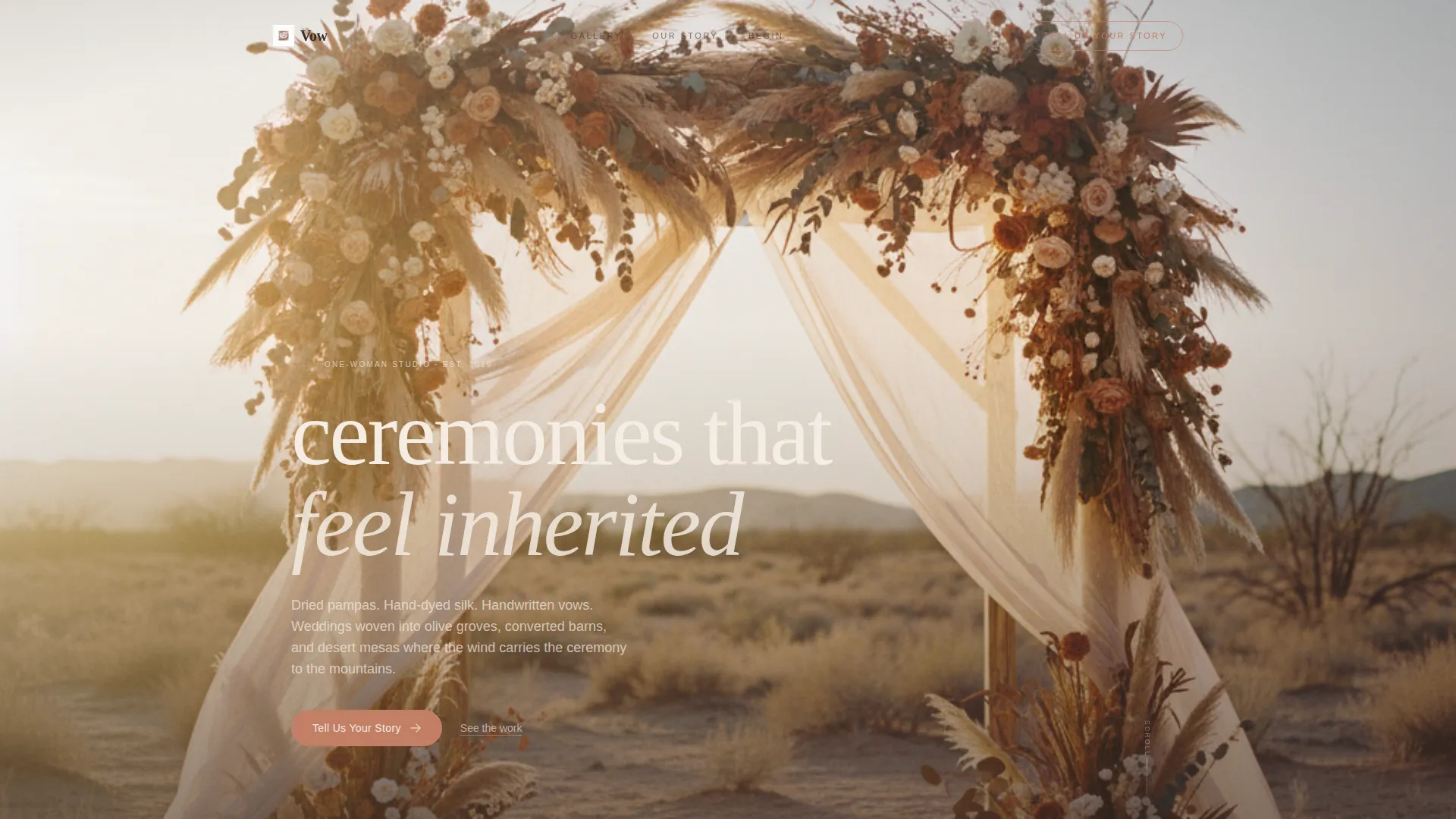 Bohemian Wedding Planner Landing Page Template