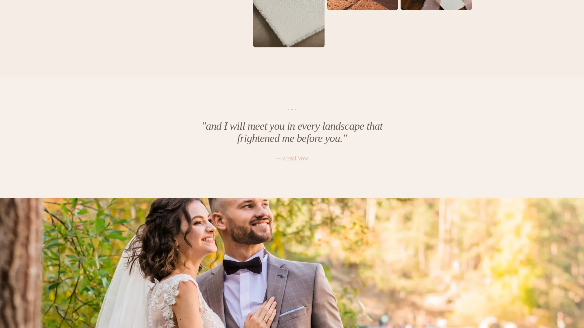 Bohemian Wedding Planner Landing Page Template