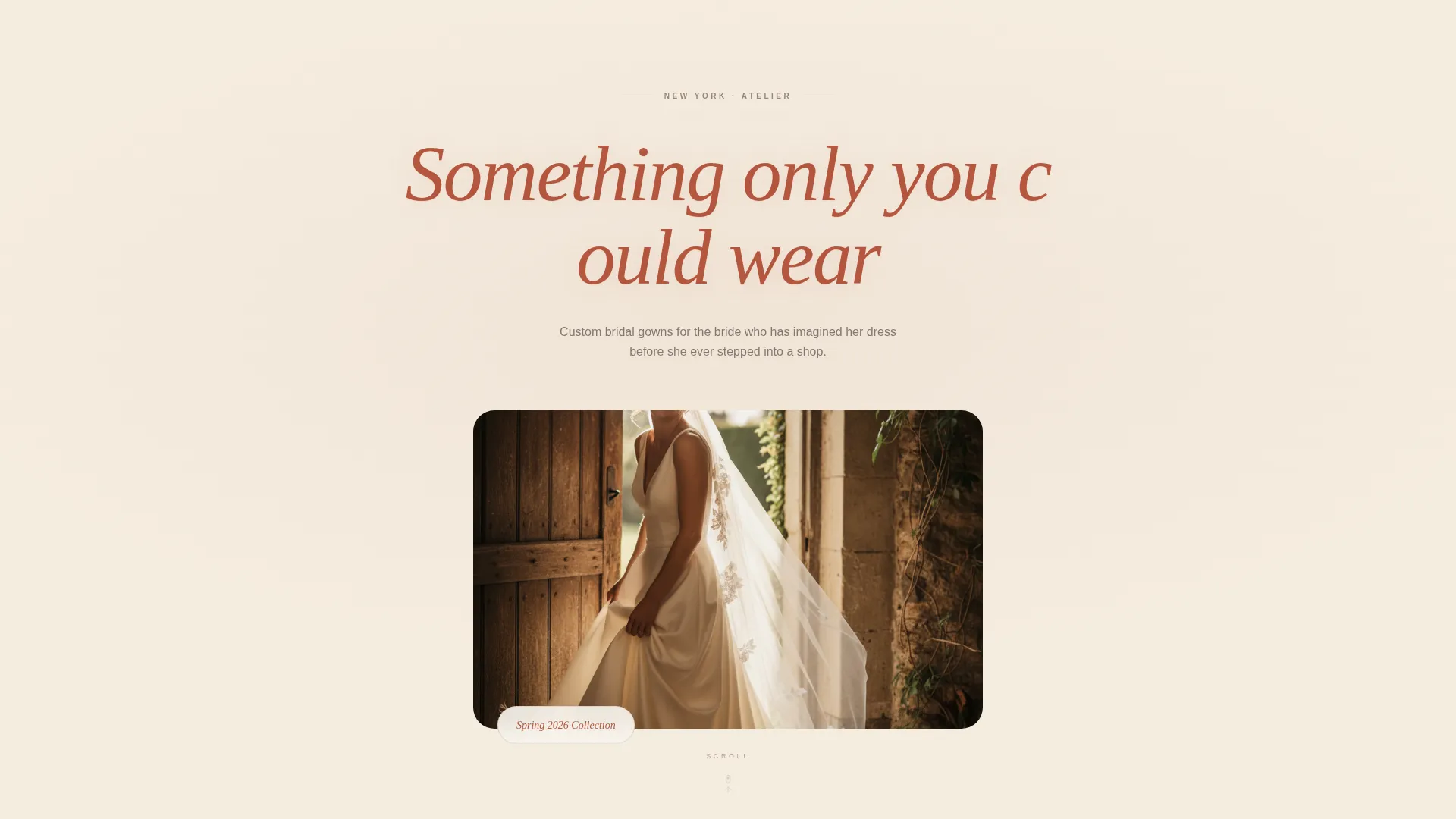 Timeless Bridal Boutique Landing Page Template