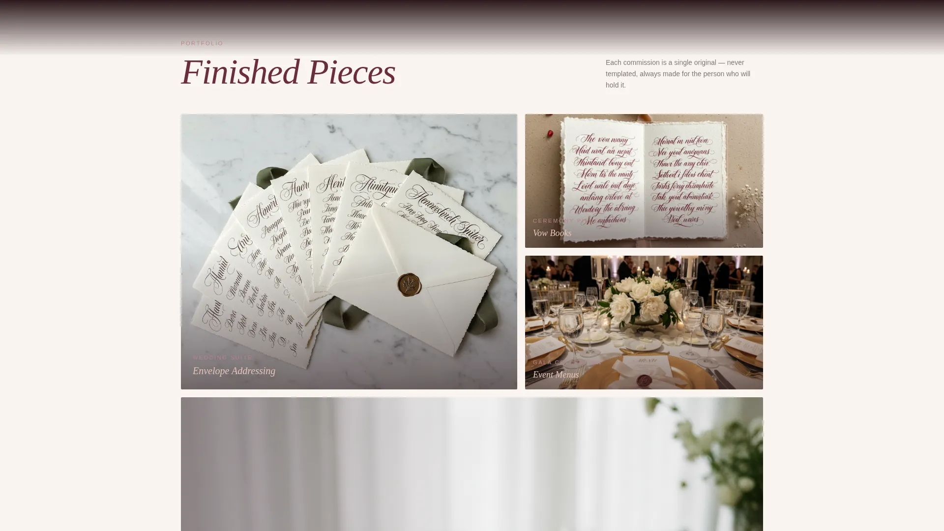 Artisan Calligraphy Landing Page Template