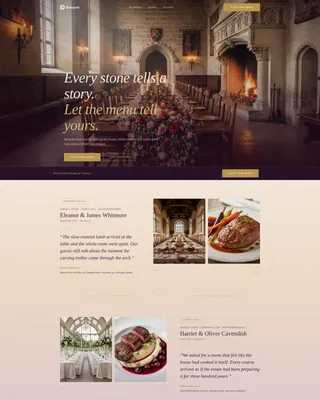 Elegant Estate Wedding Catering Landing Page