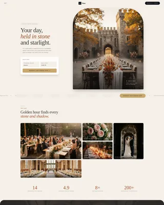 Castle & Estate Wedding Venue Coordinator Landing Page