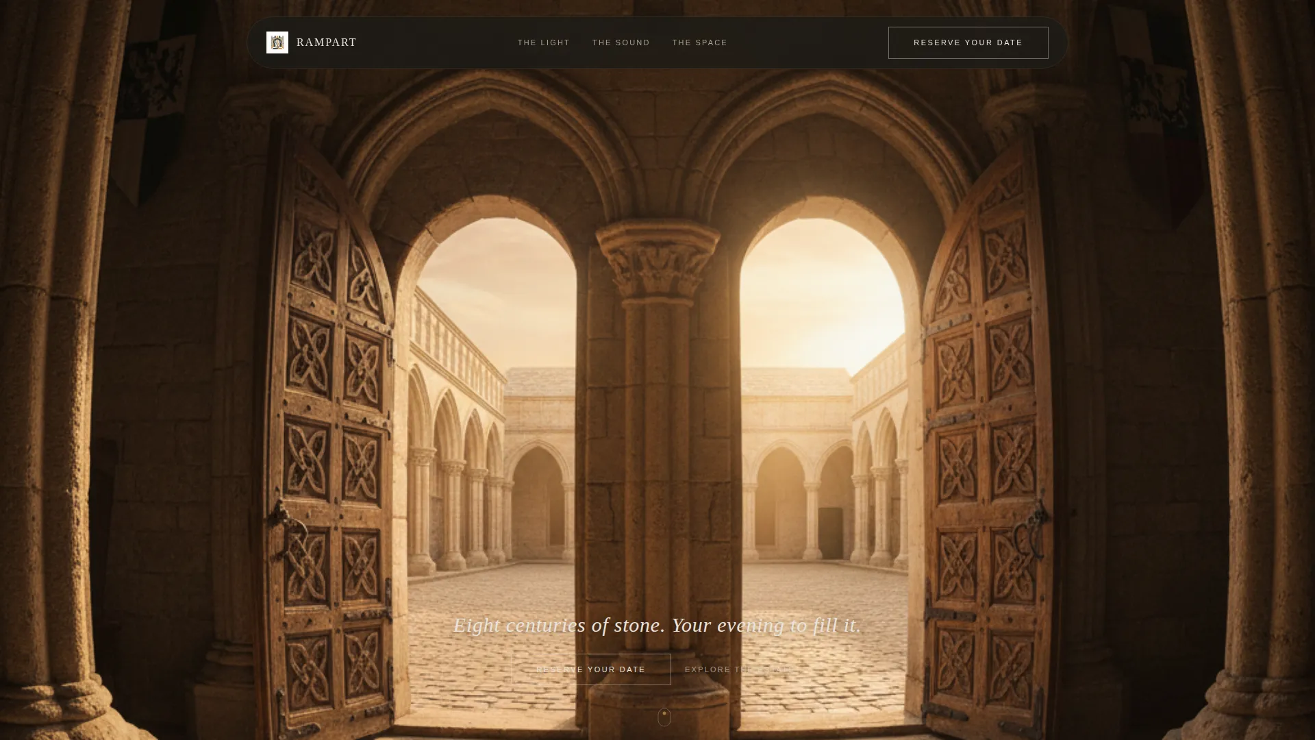 Castle Venue Landing Page Template