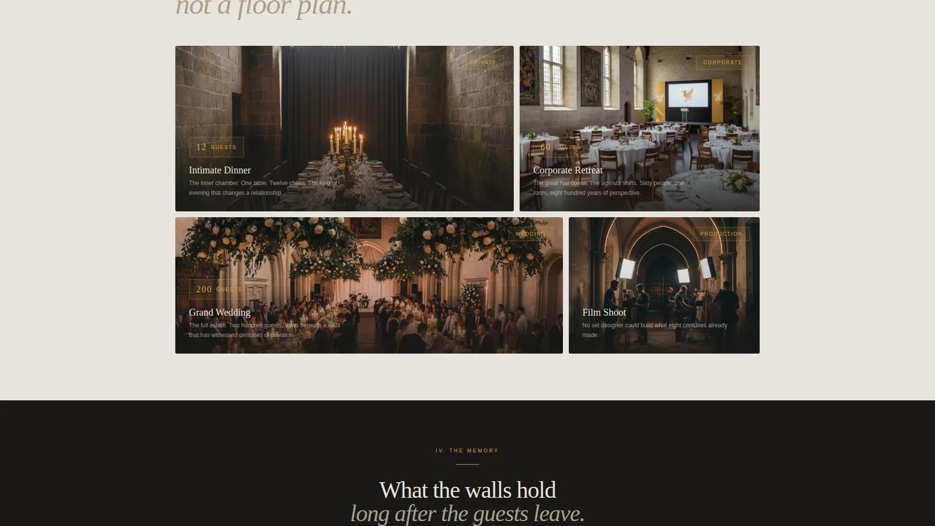 Castle Venue Landing Page Template