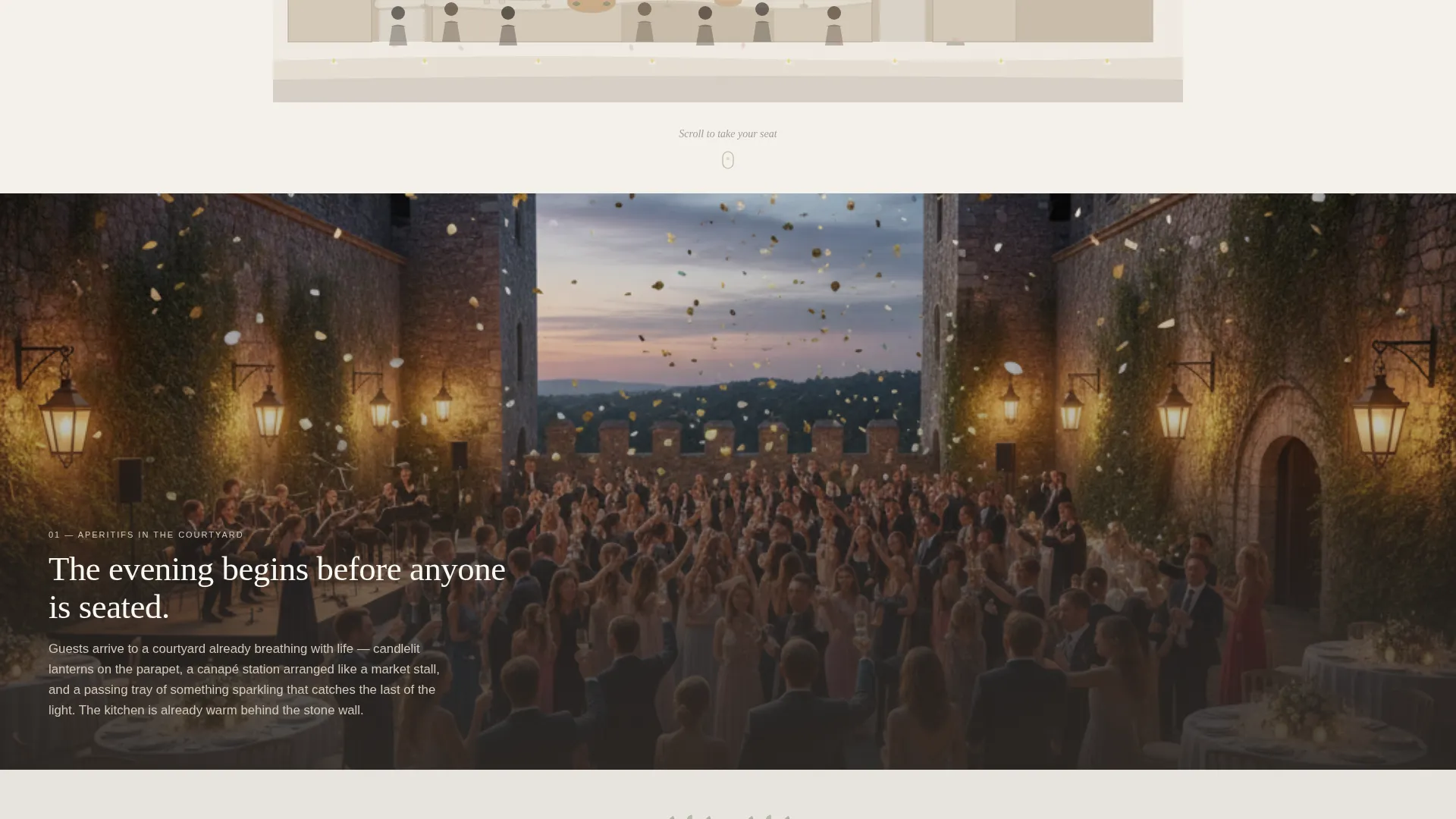 Castle Wedding Caterer Landing Page Template