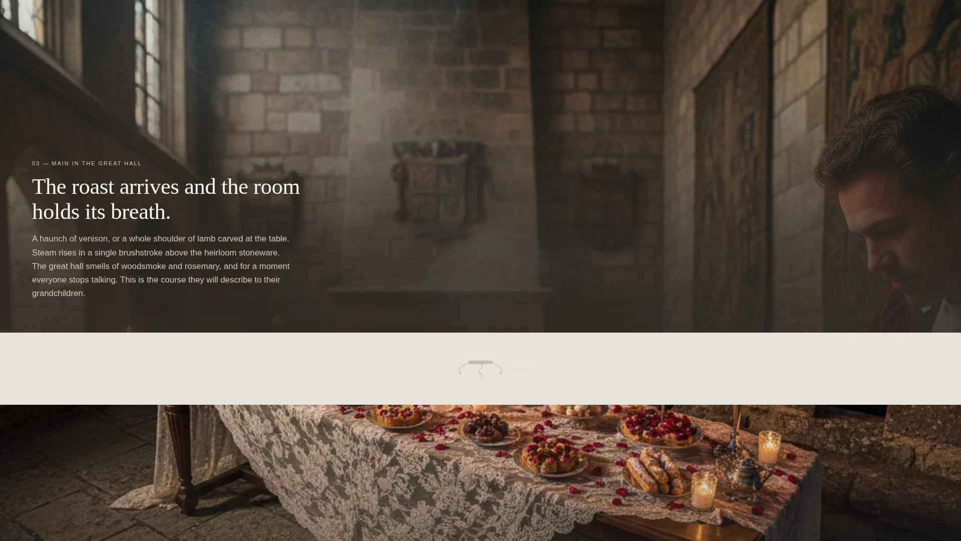 Castle Wedding Caterer Landing Page Template