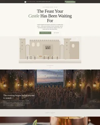 Castle Wedding Caterer Landing Page Template