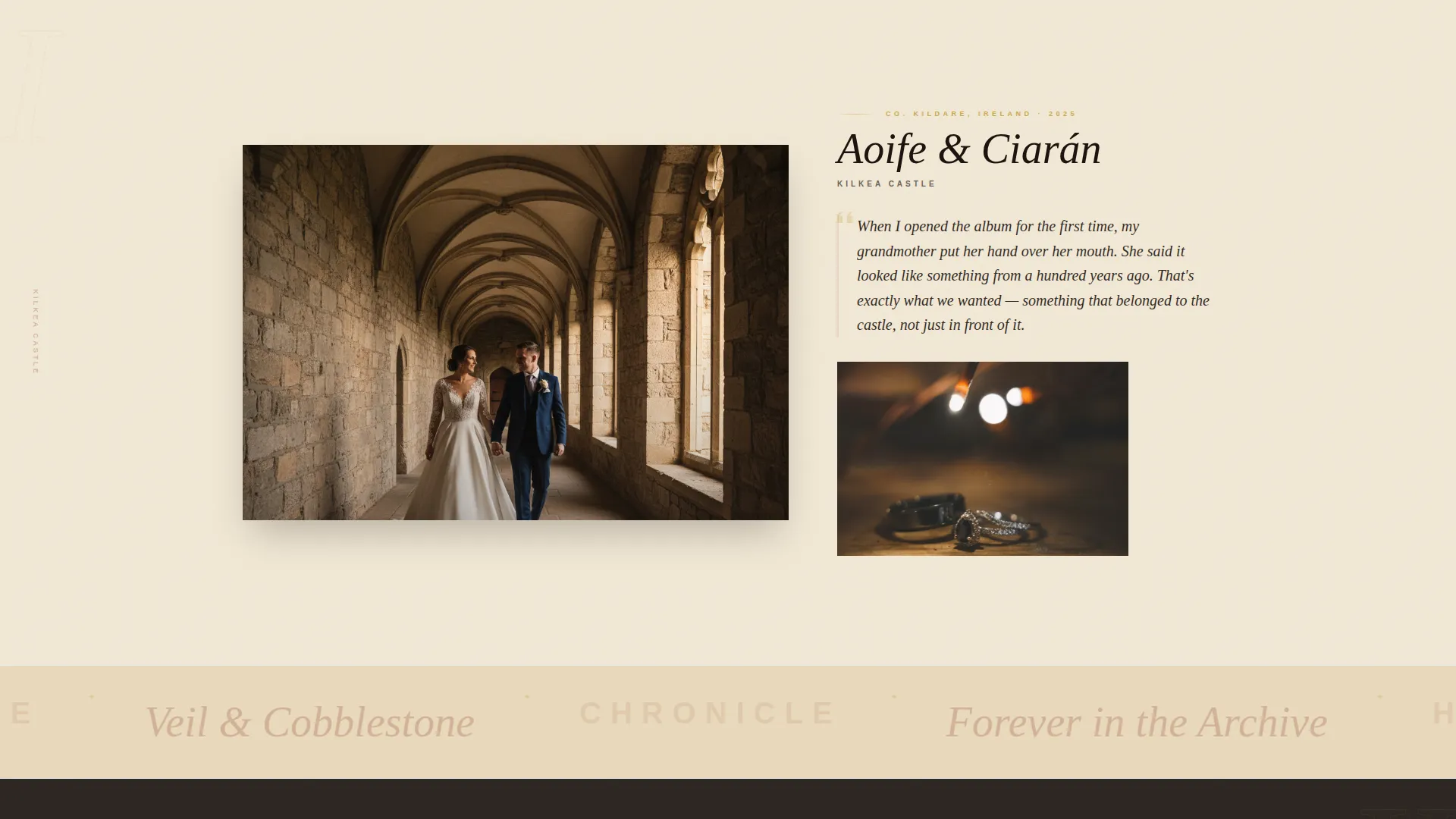 Castle Wedding Photographer Landing Page Template