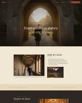 Castle Wedding Photographer Landing Page Template