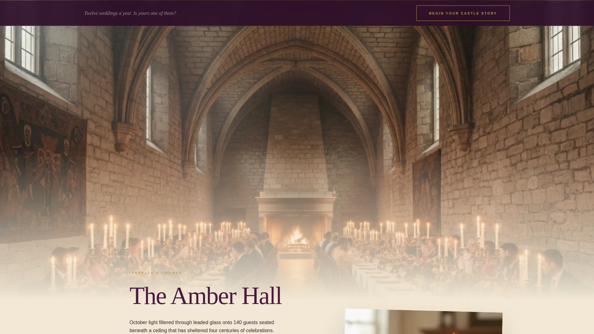 Castle Wedding Planner Landing Page Template