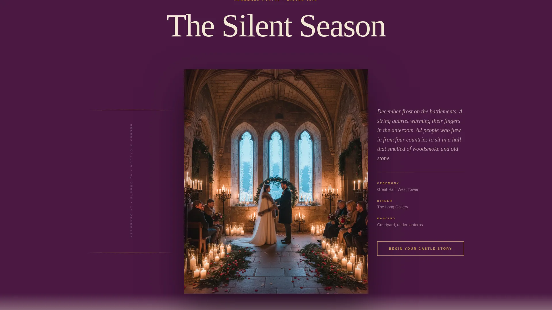 Castle Wedding Planner Landing Page Template