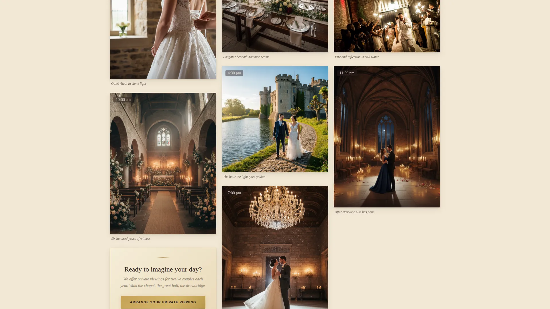 Castle Wedding Venue Landing Page Template