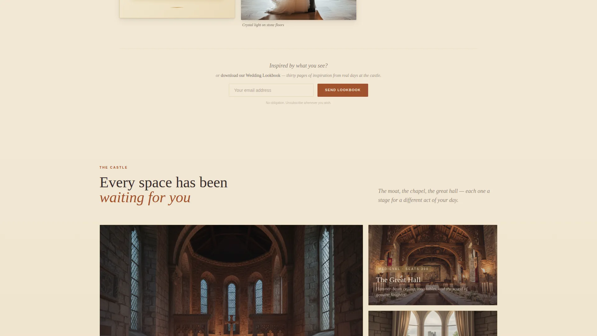 Castle Wedding Venue Landing Page Template