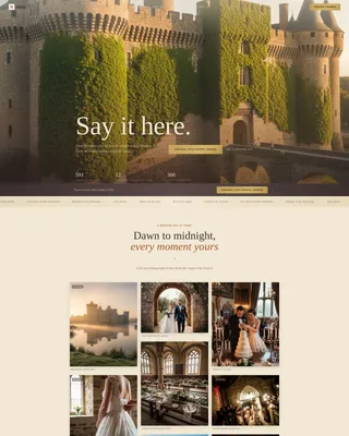 Castle Wedding Venue Landing Page Template