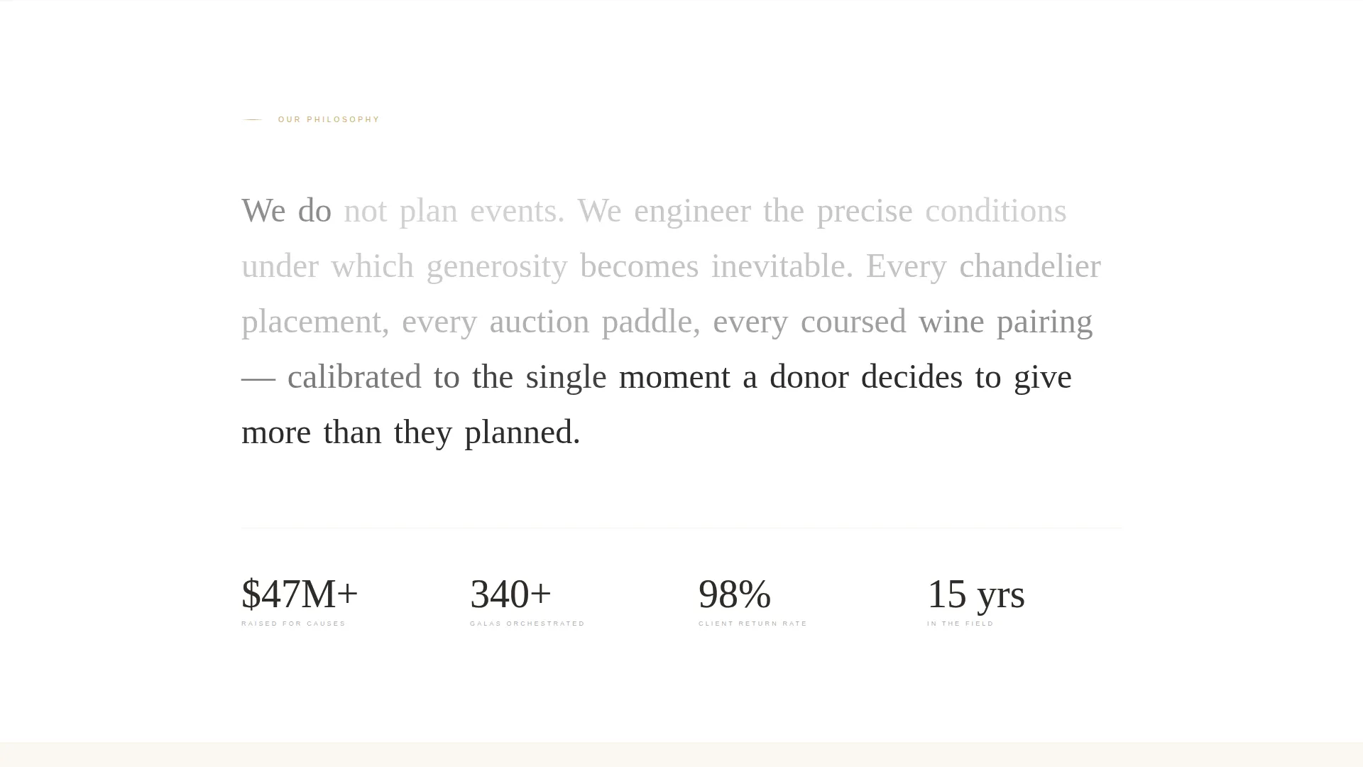 Elegant Charity Gala Planner Landing Page Template