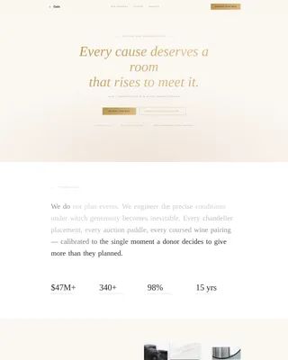 Elegant Charity Gala Planner Landing Page Template