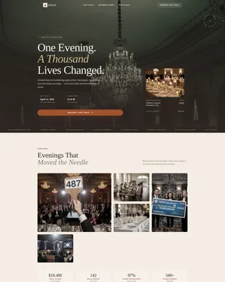 Luxe Charity Gala Event Registration Landing Page