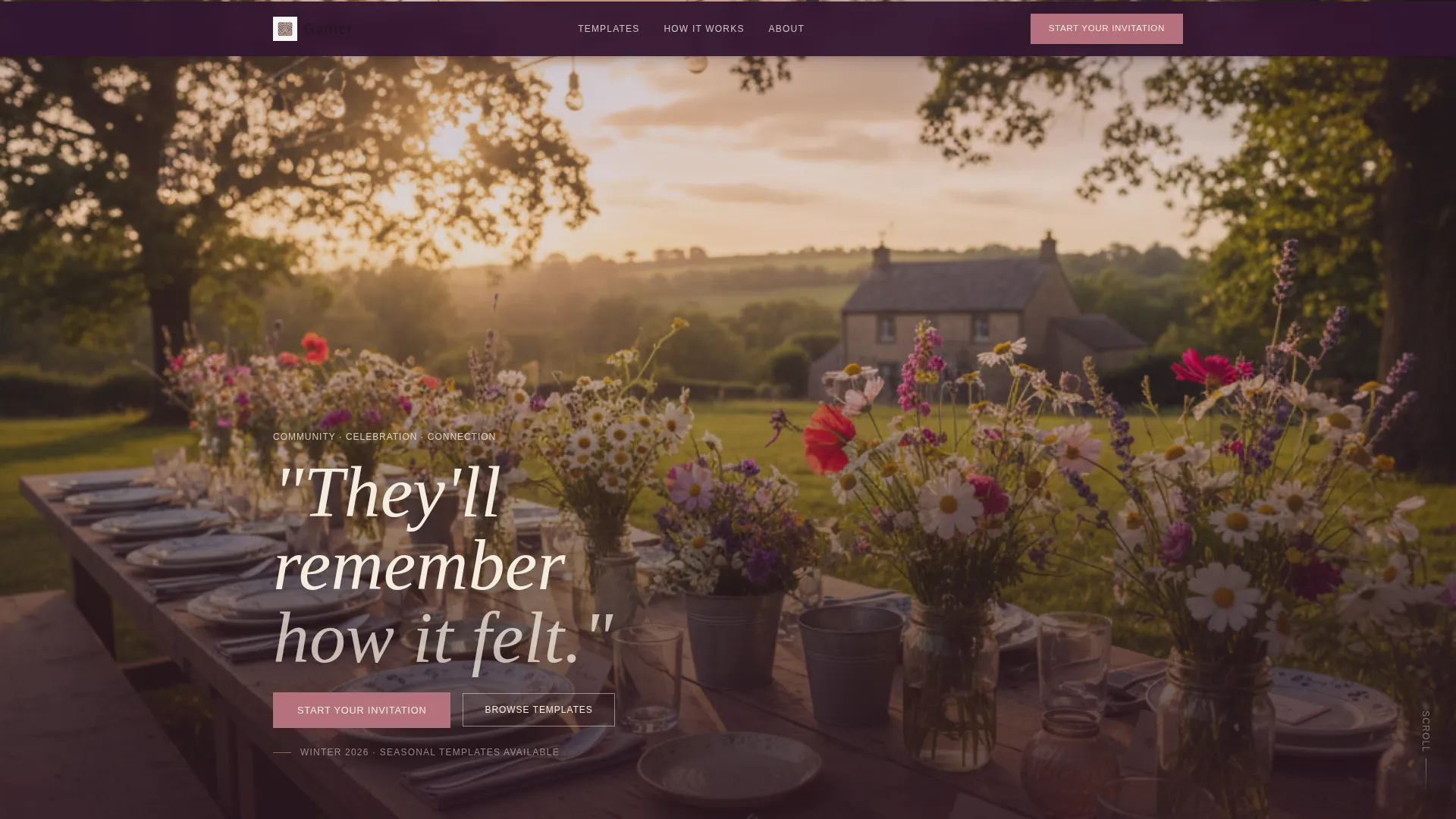 Artisan Community Event Invitation Landing Page