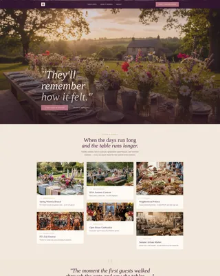 Artisan Community Event Invitation Landing Page