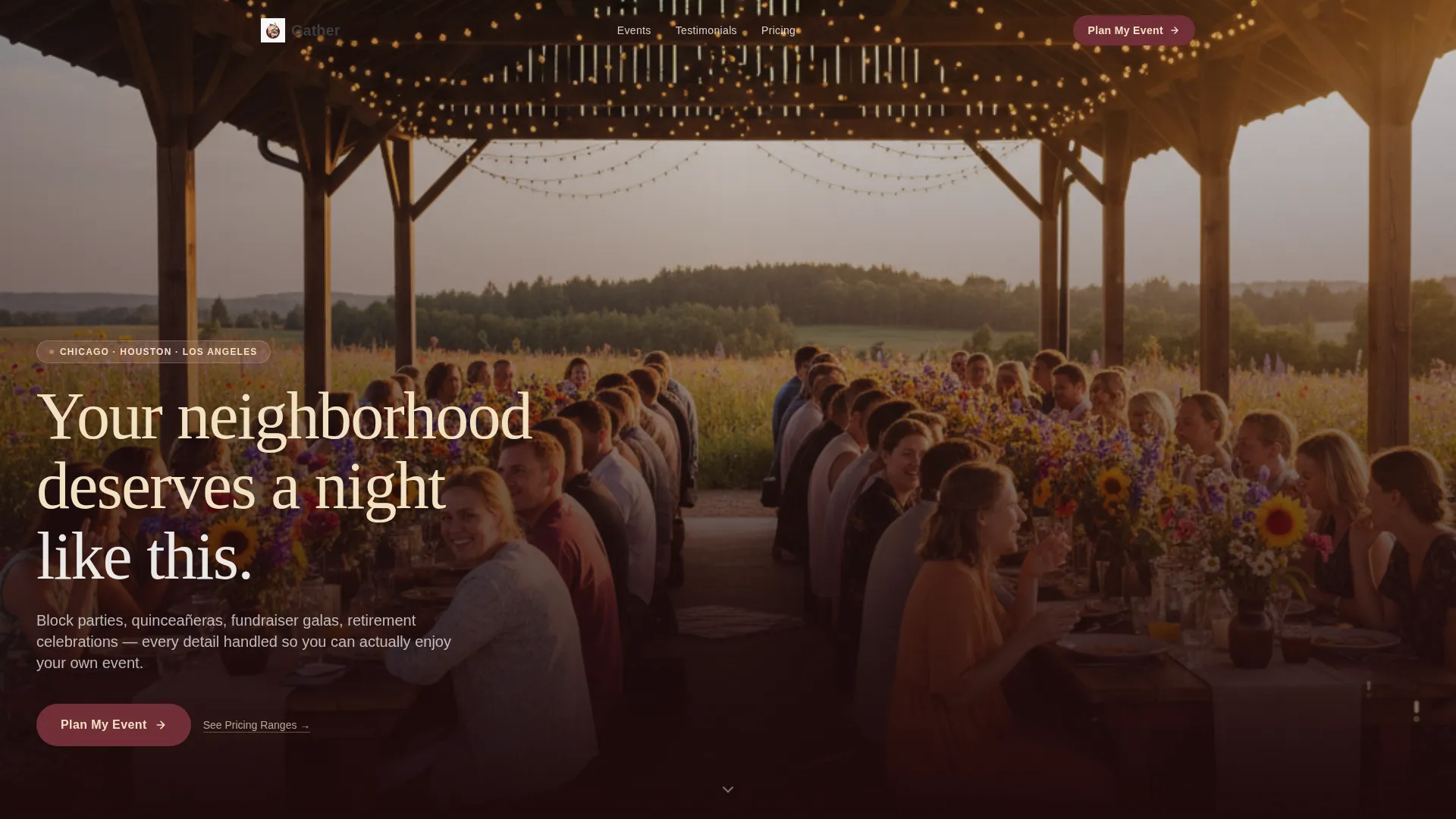 Community Event Planner Landing Page Template