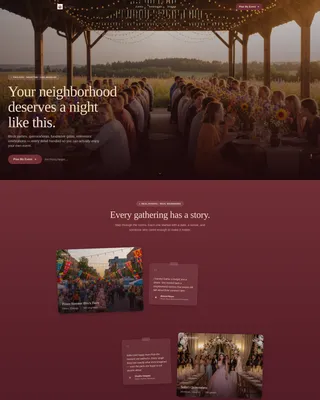 Community Event Planner Landing Page Template