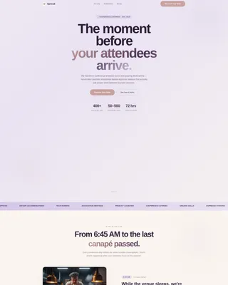 Conference Event Catering & Corporate Summit Website Template