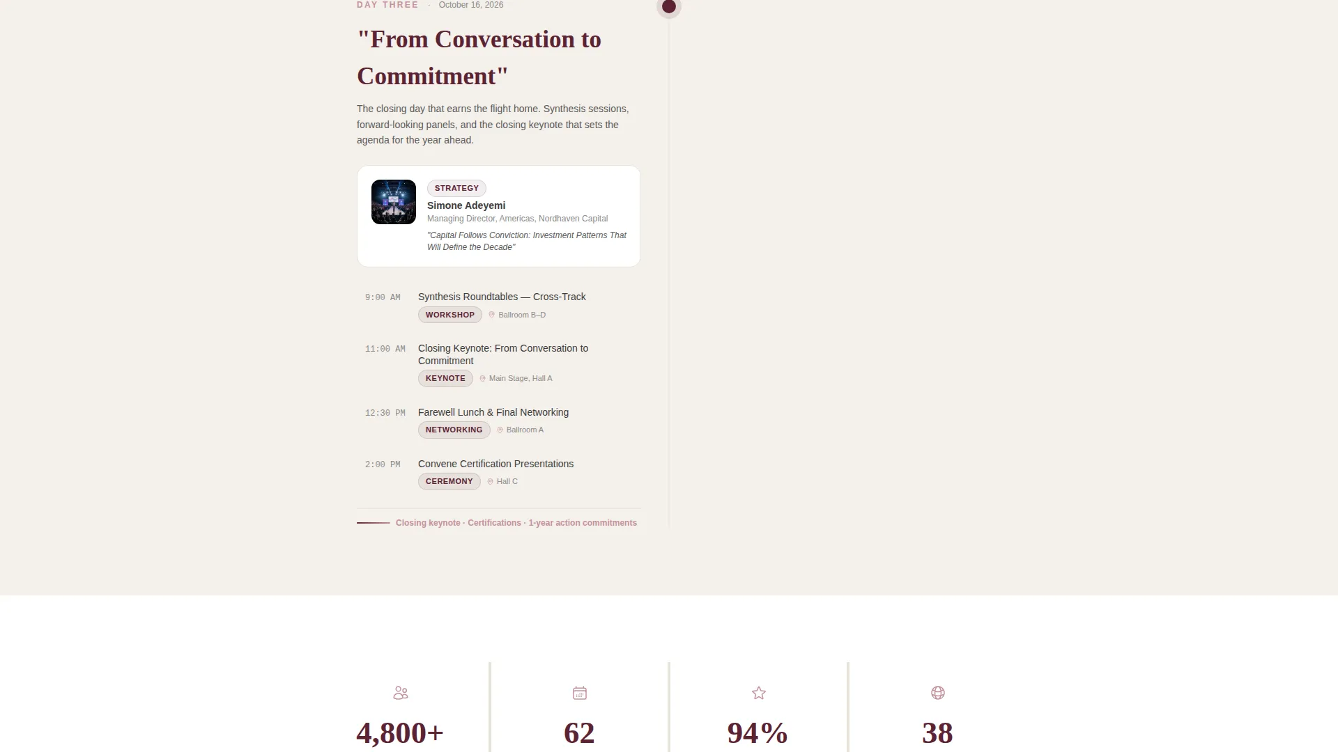 Conference Registration First-Impression to Signup Website Template