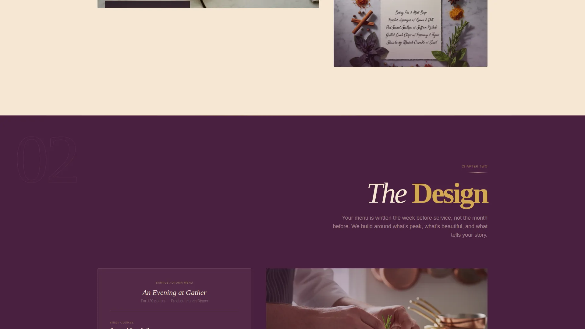 Corporate Event Catering Timeline & Booking Website Template
